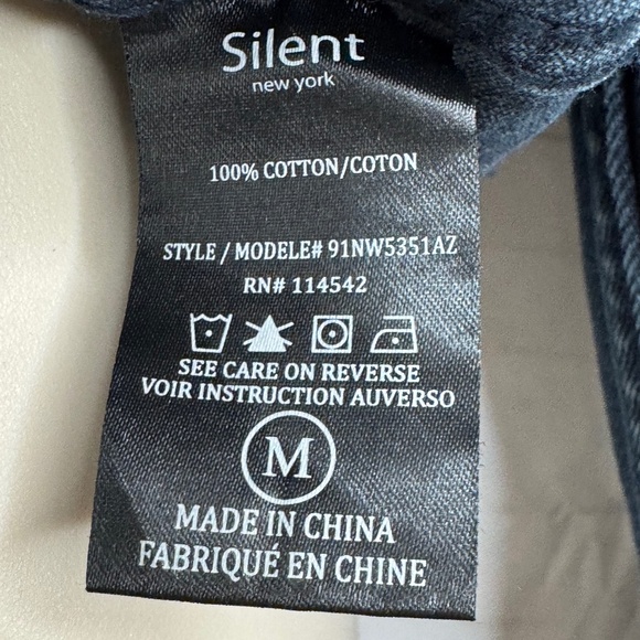 Silent New York Womens Dark Blue Denim Fray Trucker Jean Jacket Medium M - Picture 8 of 11